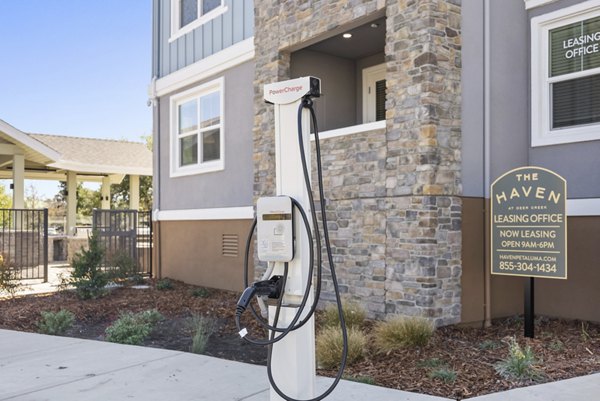 car charging station at Haven at Deer Creek Apartments 