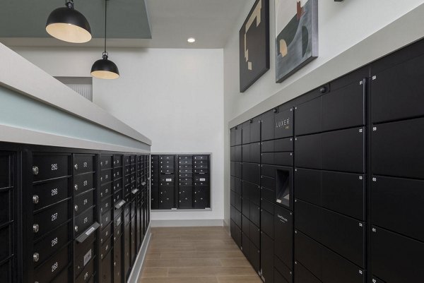 Modern mail room with package lockers at Prose LaGrange Apartments, enhancing convenience for residents in luxury living