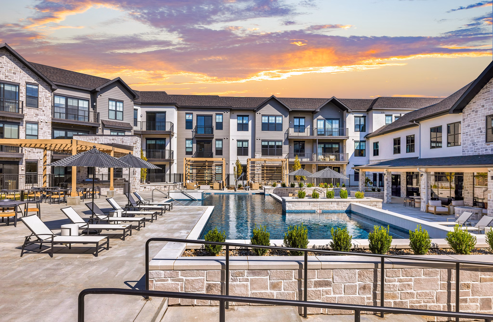 pool at The Fieldston of Fairway Apartments