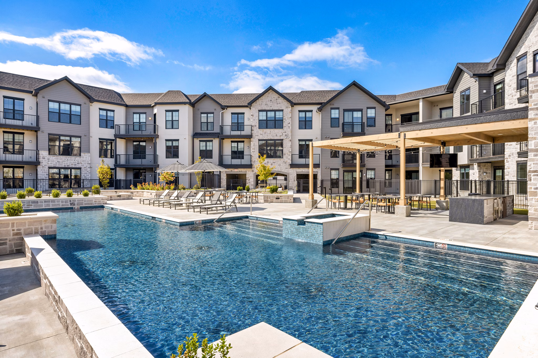 pool at The Fieldston of Fairway Apartments