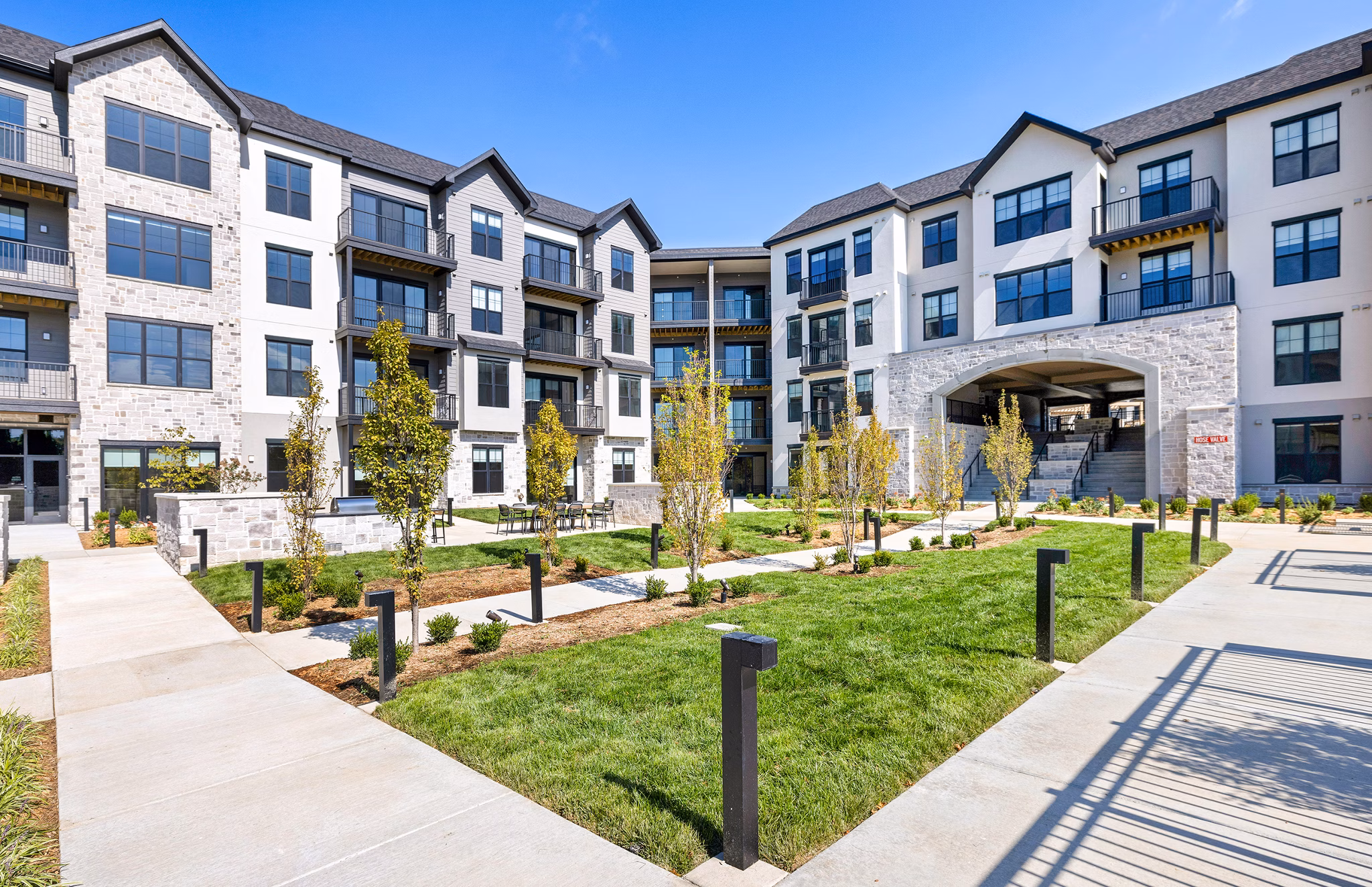 grill area at The Fieldston of Fairway Apartments