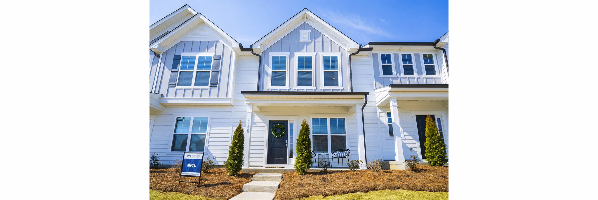 Wayford at Pringle Towns: Modern townhomes featuring elegant architecture in a picturesque setting