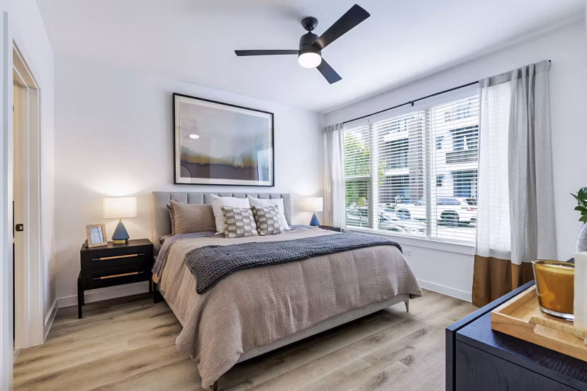 bedroom at Rivette Tower Apartments