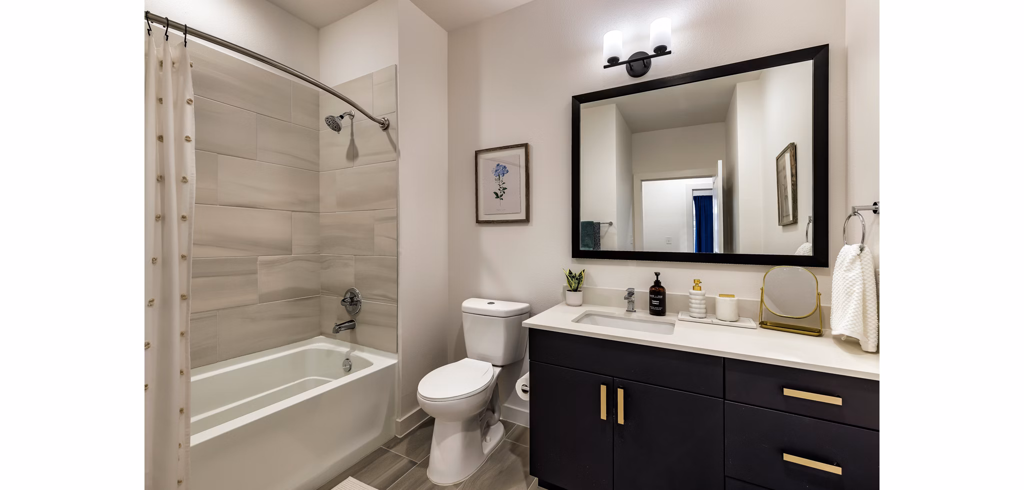bathroom at Rivette Tower Apartments