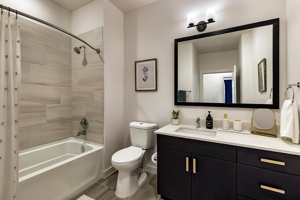 bathroom at Rivette Tower Apartments