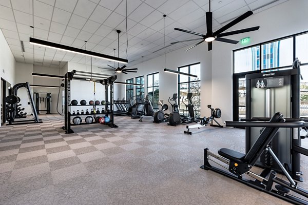 fitness center at Rivette Tower Apartments