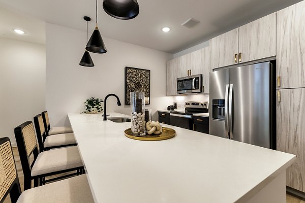 kitchen at Rivette Tower Apartments