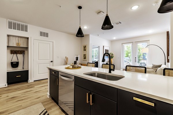 kitchen at Rivette Tower Apartments