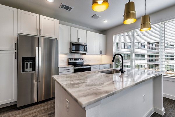 kitchen at Rivette Tower Apartments