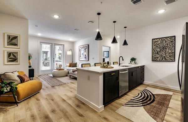 living room at Rivette Tower Apartments