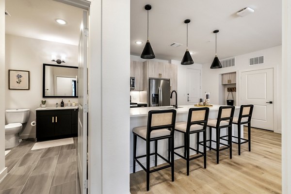 living room at Rivette Tower Apartments