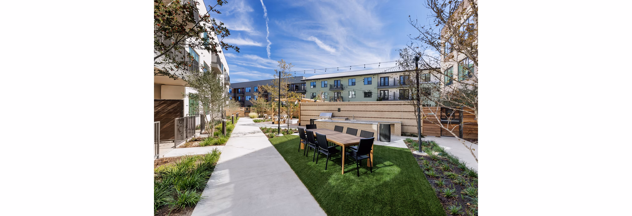 grill area at Rivette Tower Apartments