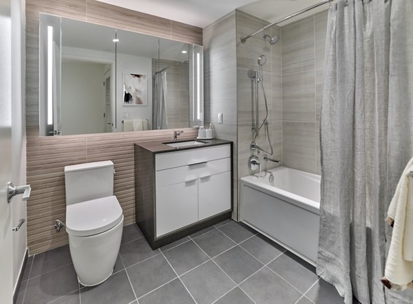 bathroom at Hoboken Point Apartments