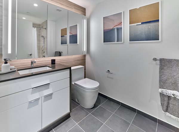 bathroom at Hoboken Point Apartments