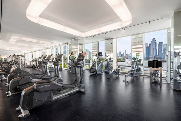 fitness center at Hoboken Point Apartments