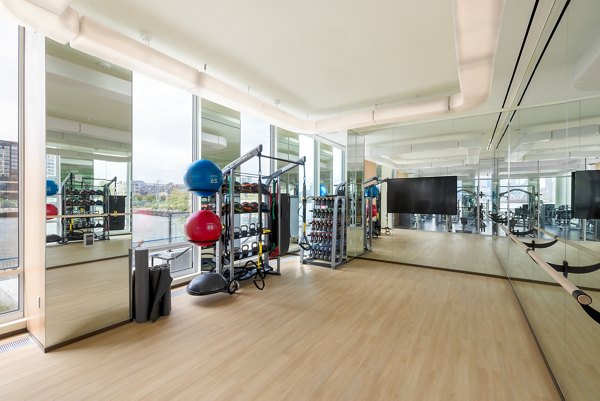 fitness center at Hoboken Point Apartments