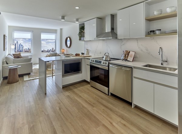 kitchen at Hoboken Point Apartments