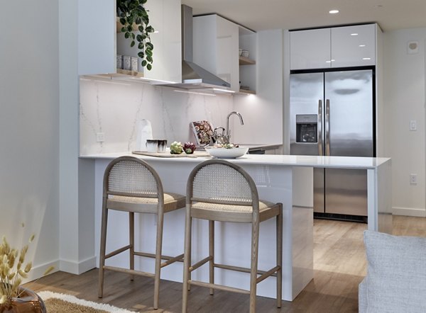 kitchen at Hoboken Point Apartments