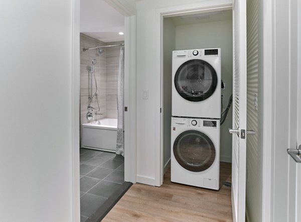 laundry room at Hoboken Point Apartments