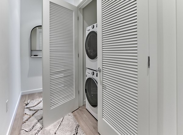 laundry room at Hoboken Point Apartments