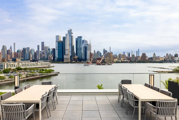 patio at Hoboken Point Apartments