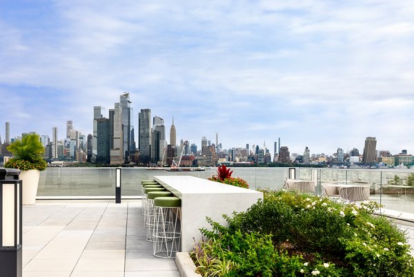 patio at Hoboken Point Apartments