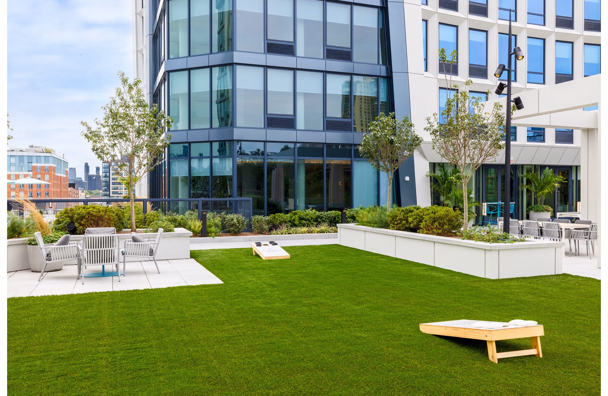 recreational area at Hoboken Point Apartments