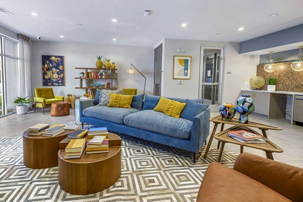 Clubhouse with contemporary design elements at Alta Washington Apartments