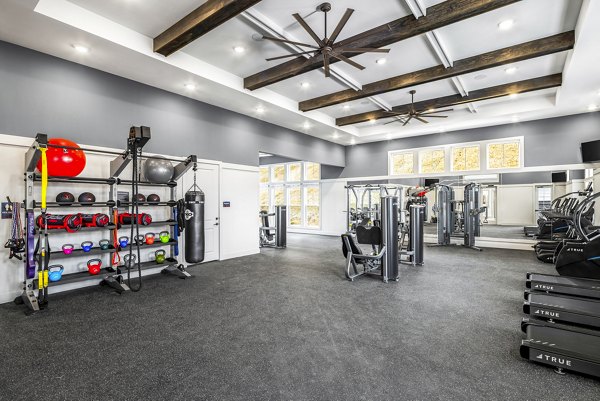 fitness center at Advenir at Mallory Lake Apartments