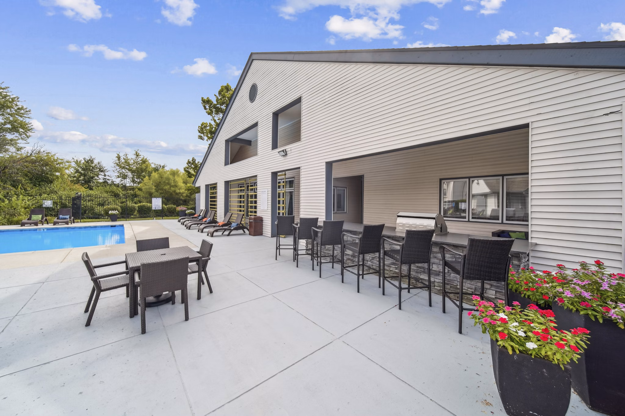 grill area at Wylde at Eagle Creek