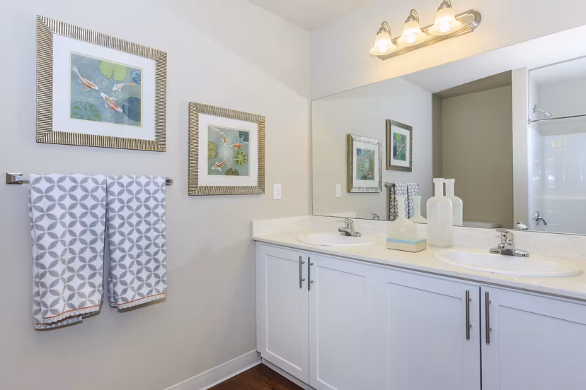 bathroom at Outlook at Pilot Butte Apartments