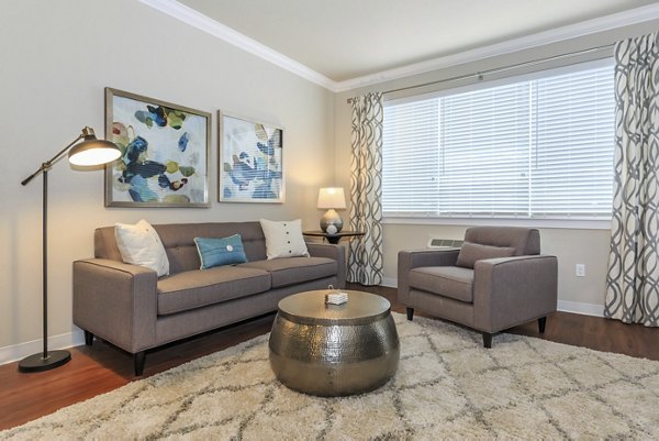 living room at Outlook at Pilot Butte Apartments