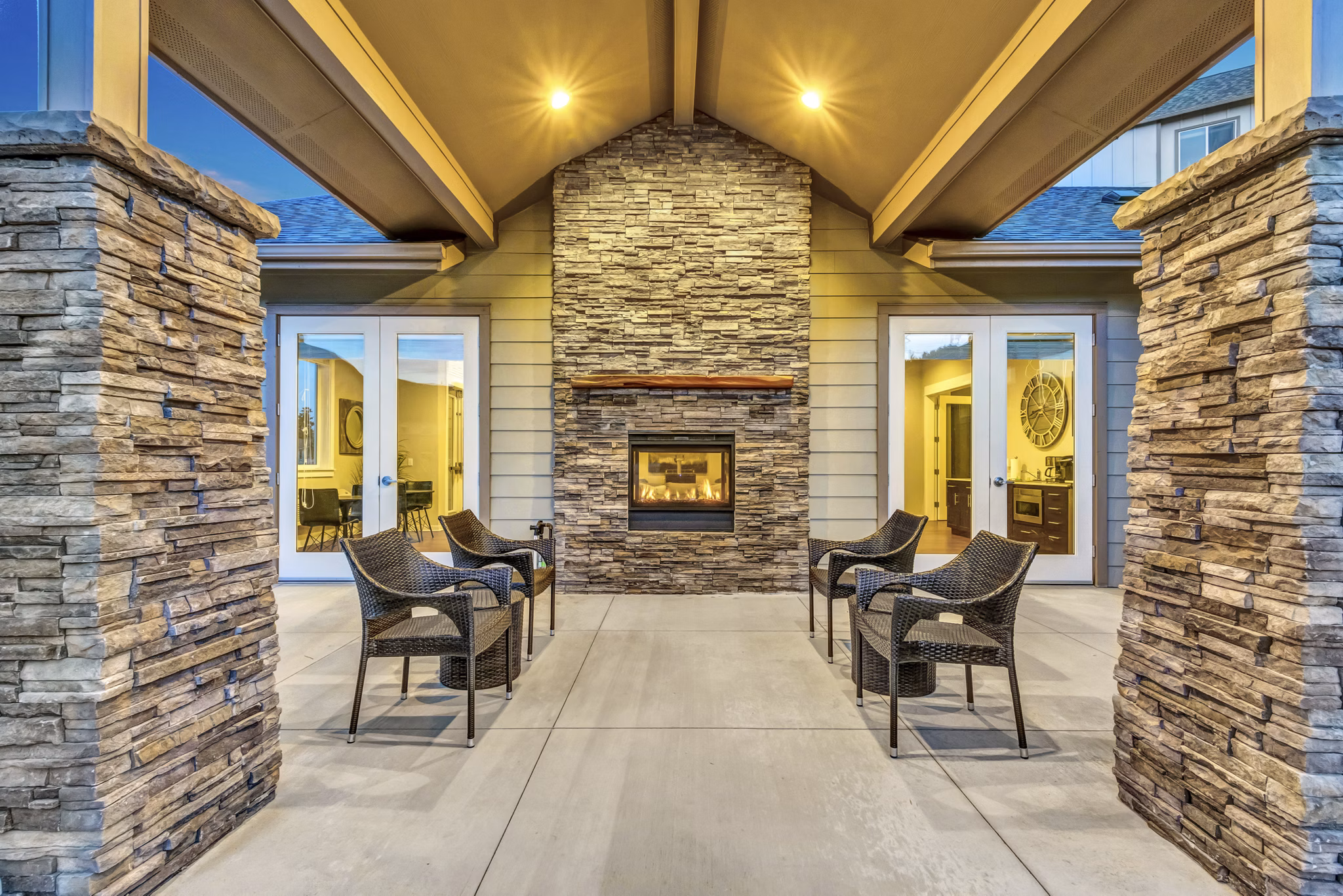 patio at Outlook at Pilot Butte Apartments
