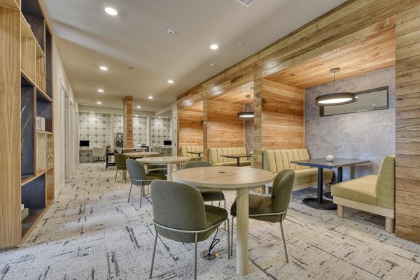 Modern clubhouse with cozy seating and contemporary design at Lenox Grandview Apartments