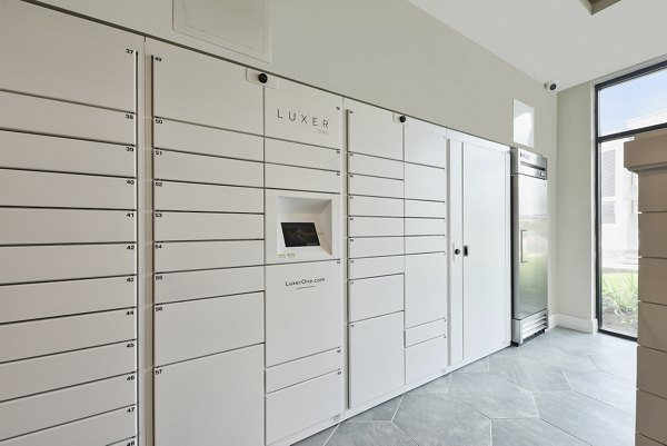 Parcel lockers at Lenox Grandview Apartments for convenient package management