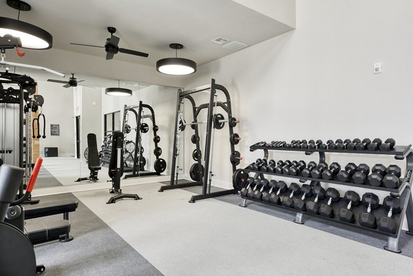 Fitness center with modern equipment at Lenox Grandview Apartments