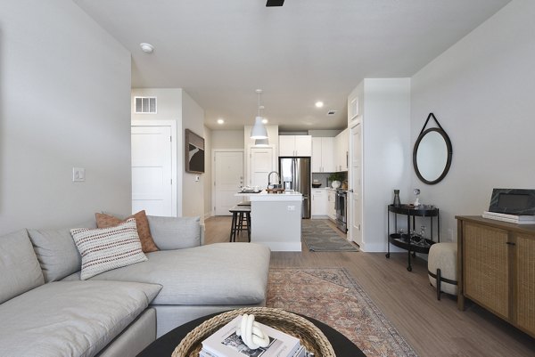 Modern living room with elegant decor at Lenox Grandview Apartments