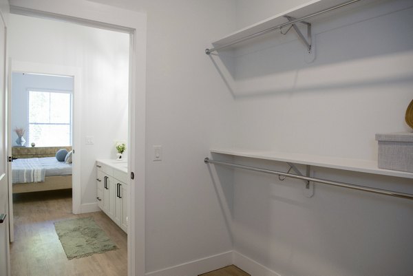 closet at Novel Mallard Creek Apartments