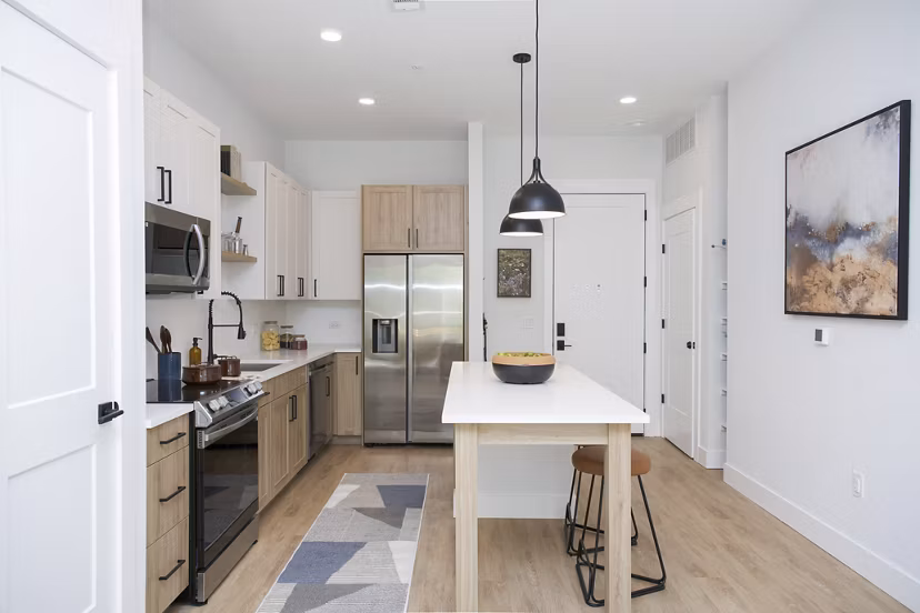 kitchen at Novel Mallard Creek Apartments