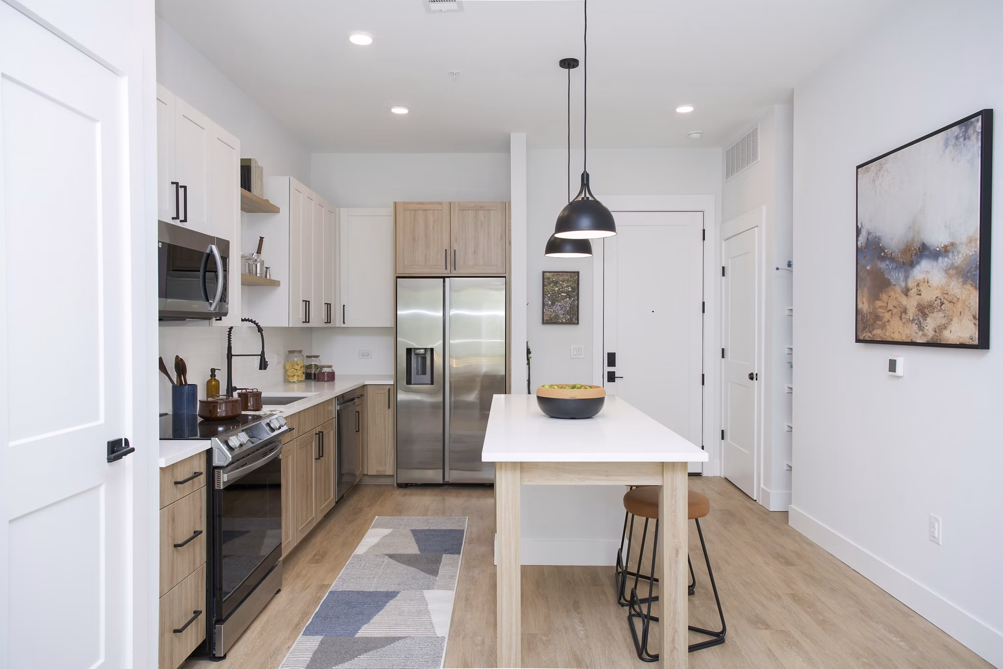 kitchen at Novel Mallard Creek Apartments