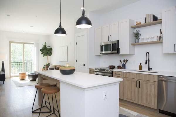 kitchen at Novel Mallard Creek Apartments