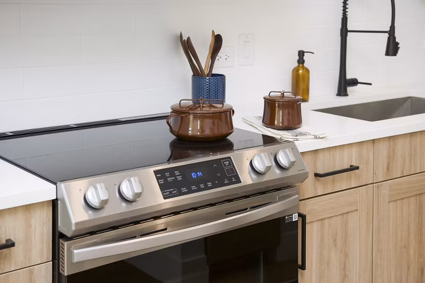 kitchen at Novel Mallard Creek Apartments