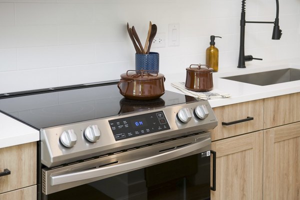 kitchen at Novel Mallard Creek Apartments