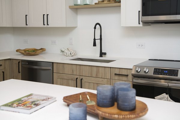 kitchen at Novel Mallard Creek Apartments