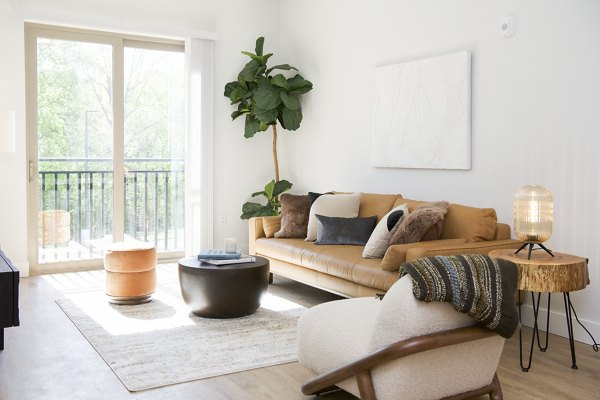 living room at Novel Mallard Creek Apartments