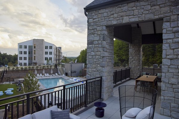 patio at Novel Mallard Creek Apartments