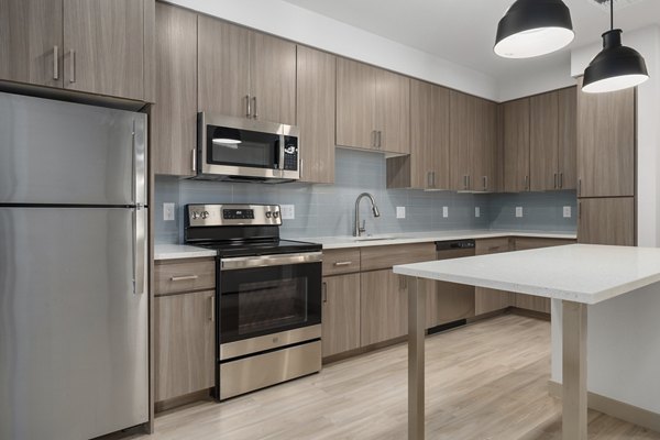 Spacious kitchen with modern appliances at Vero Tempe Apartments, perfect for culinary enthusiasts