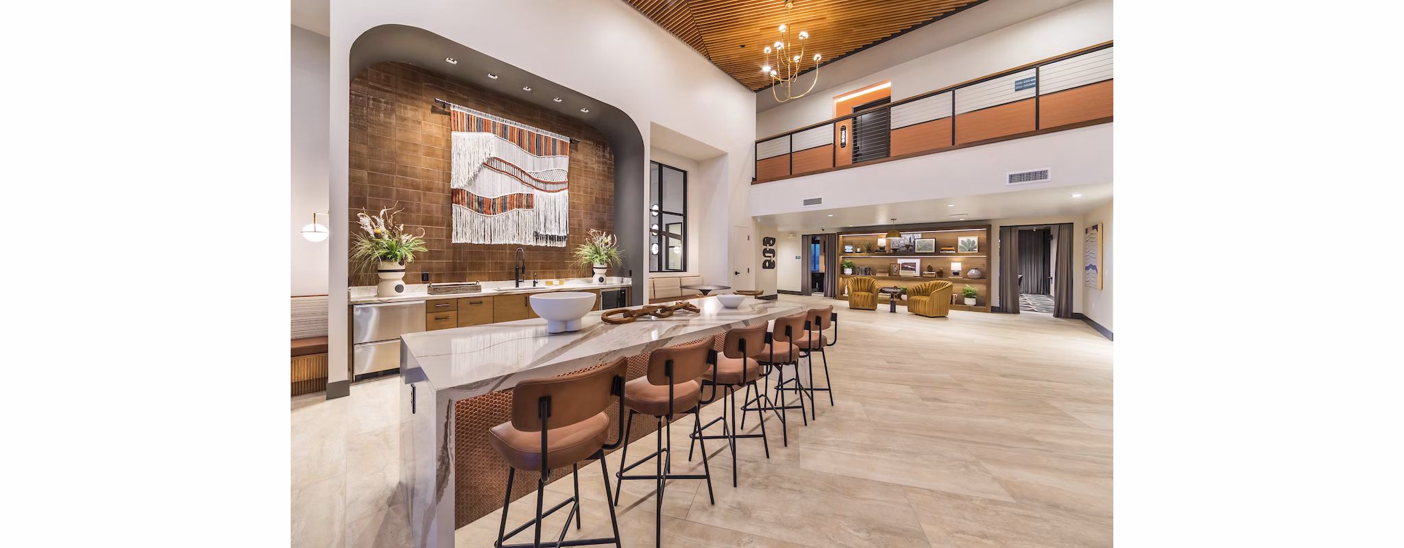 Clubhouse at Marlowe Centennial Hills: Luxury entertainment space with modern design and upscale amenities in Las Vegas apartments