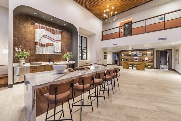 Clubhouse at Marlowe Centennial Hills: Luxury entertainment space with modern design and upscale amenities in Las Vegas apartments