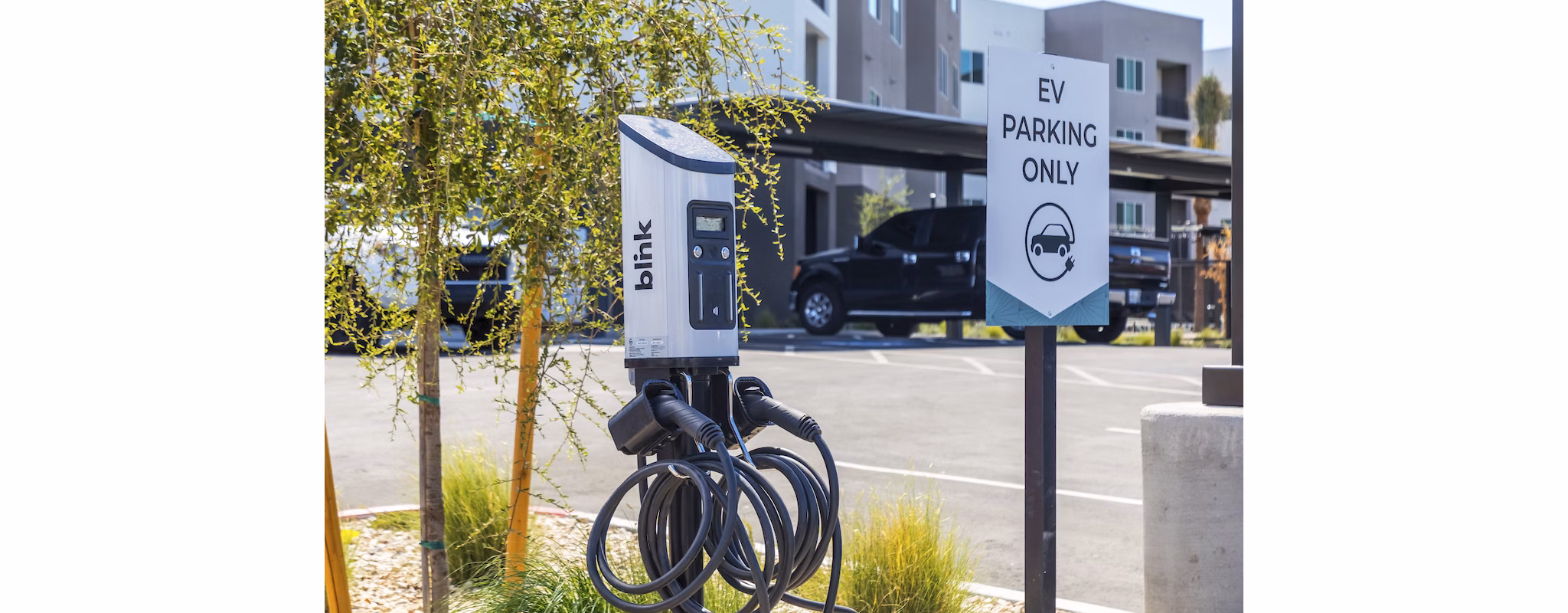 Electric car charging station at Marlowe Centennial Hills Apartments, a sustainable amenity for eco-friendly living